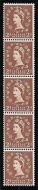 S42 2d Crowns Graphite watermark Vertical Coil strip UNMOUNTED MINT