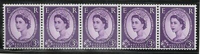 S68 3d Wilding Edward watermark horizontal coil strip UNMOUNTED MINT