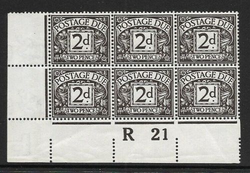 D4a 2d Royal Cypher Postage due Wmk Inverted Control R 21 Imperf UNMOUNTED MINT