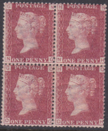 Sg43 1d plate 136 Block of four ALL UNMOUNTED MINT
