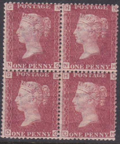 Sg43 1d plate 136 Block of four ALL UNMOUNTED MINT