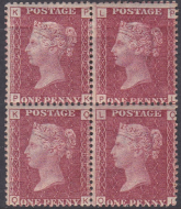 Sg43 1d plate 166 Block of four 2 x M M 2 x UNMOUNTED MINT