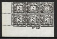 D13 2d Block Cypher Postage due Control F 26 Imperf UNMOUNTED MINT