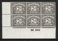 D13 2d Block Cypher Postage due Control M 30 Imperf UNMOUNTED MINT