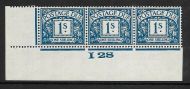 D17 1 - Block Cypher Postage due Control I 28 Imperf UNMOUNTED MINT