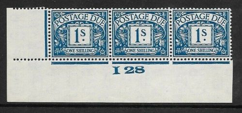 D17 1 - Block Cypher Postage due Control I 28 Imperf UNMOUNTED MINT