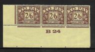 D18 2 6 Block Cypher Postage due Control B 24 Imperf UNMOUNTED MINT