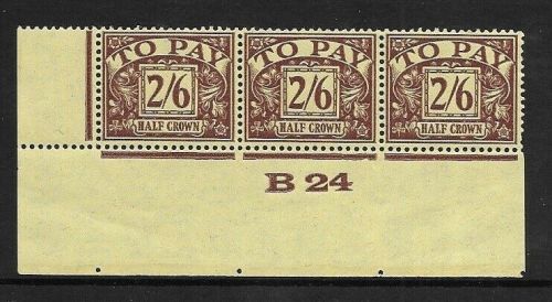 D18 2 6 Block Cypher Postage due Control B 24 Imperf UNMOUNTED MINT