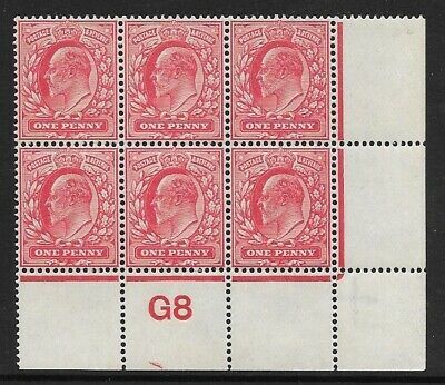 1d Scarlet Control g8 perf perf type v2 plate 42 UNMOUNTED MINT