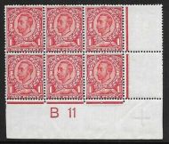N11(1) 1d Scarlet Downey Head Control B 11 Perf 2 UNMOUNTED MINT MNH