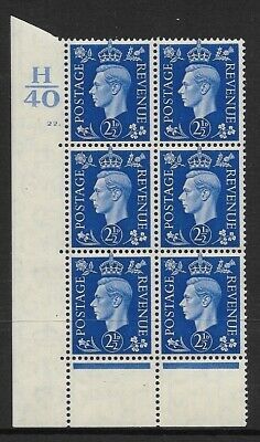 2½d Blue Dark colours H40 22 Dot perf 6B UNMOUNTED MINT