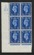2½d Blue Dark colours I41 45 Dot perf 5(E I) UNMOUNTED MINT