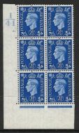2½d Blue Dark colours I41 61 Dot perf 5(E I) UNMOUNTED MINT