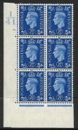2½d Blue Dark colours I41 63 Dot perf 5(E I) UNMOUNTED MINT