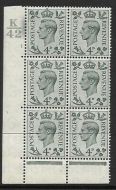 4d Grey-Green Cylinder K42 1 No Dot perf 6B(E P) UNMOUNTED MINT MNH