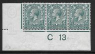 N23(6) 4d Bluish Grey Green Royal Cypher control C13 imperf UNMOUNTED MINT