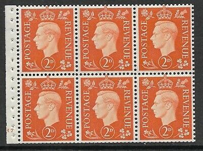 QB29 2d Orange Booklet pane perf B3(I) Cyl H7 No Dot UNMOUNTED MNT MNH