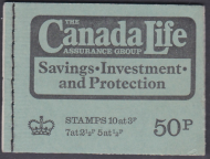 DT11 1971 May 1973 Canada life assurance 50p Stitched Booklet - complete