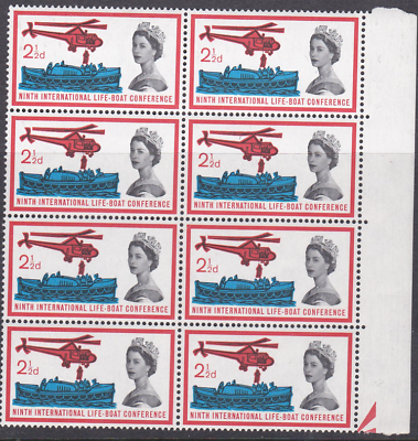 Sg 639c 1963 Lifeboat 2 1 2d (Ord) - Listed Flaw -  white in hair UNMOUNTED MINT