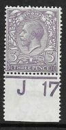 N22(4) 3d Pale Violet Royal Cypher Control J17 perf single UNMOUNTED MINT