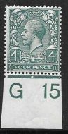 N23(1) 4d Grey Green Royal Cypher control G15 Imperf UNMOUNTED MINT MNH