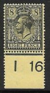 N28(1) 8d Black Yellow Royal Cypher Control I16 perf single UNMOUNTED MINT