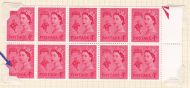 Sg11 XG9a 4d block of ten with stem flaw retouched UNMOUNTED MINT