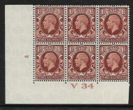 1½d Photogravure V34 42 No dot control perf type 2 UNMOUNTED MINT