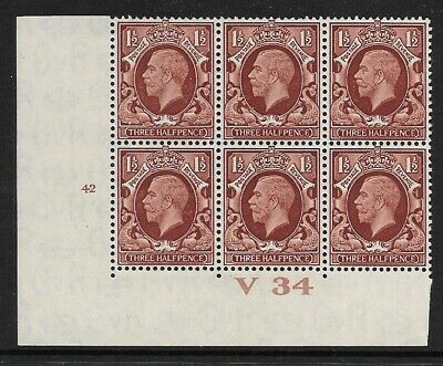 1½d Photogravure V34 42 No dot control perf type 2 UNMOUNTED MINT