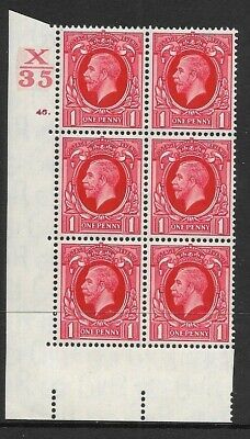 1934 1d Photogravure cyl blk X35 46 Dot perf 5(E I) UNMOUNTED MINT