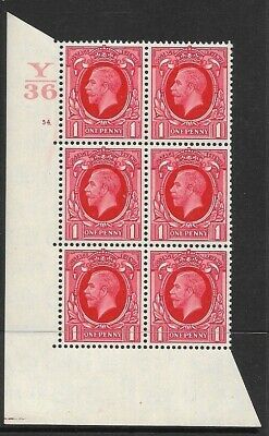 (3021) 1934 1d Photogravure cyl blk Y36 54 Dot perf 5(E I) UNMOUNTED MINT