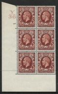 1934 1+1 2d Photogravure cyl blk Y36 148 No Dot perf 5(E I) UNMOUNTED MINT
