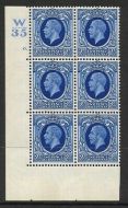 1934 2½d Photogravure cyl blk W35 6 Dot perf 5(E I) UNMOUNTED MINT