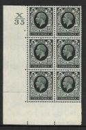 1934 4d Photogravure cyl blk X35 9 No Dot perf 5(E I) block of 6 UNMOUNTED MINT