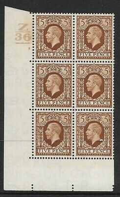 1934 5d Photogravure cyl blk Z36 5 No Dot perf 5(E I) 1 Bar UNMOUNTED MINT