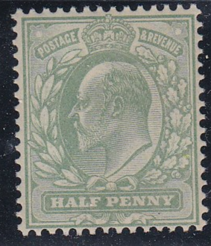 SG 218 M2(2) ½d Yellowish Green De La Rue MOUNTED