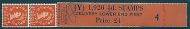 ½d Edward Crown watermark Vertical Delivery Coil leader W 2 MNH