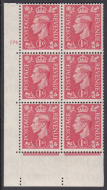 1d Red cylinder Block Control 174 dot Perf 5(E I) UNMOUNTED MINT MNH