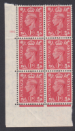 1d Red cylinder Block Control 186 dot Perf 5(E I) UNMOUNTED MINT MNH