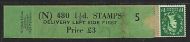 1½d Tudor watermark Sideways Delivery Coil leader N 5 MNH