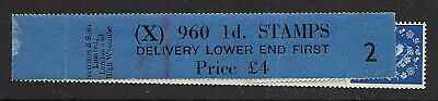 1d Tudor watermark Vertical Delivery Coil leader X 2 UNMOUNTED MINT