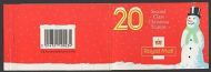 LX1 1990 Christmas Barcode Booklet 20 x 2nd Class (17p) - complete - No Cyl
