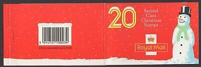 LX1 1990 Christmas Barcode Booklet 20 x 2nd Class (17p) - complete - No Cyl