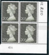 1970 20p Decimal Machin Cylinder 48A UNMOUNTED MINT
