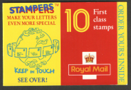 HD17 10 x 1st Class Barcode Booklet - Complete - No Cylinder