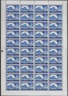 1963 10 - Bradbury Wilkinson Crown castle Cyl 2 FULL SHEET UNMOUNTED MINT