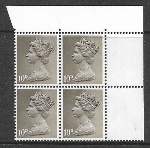 Sg U24c 10d Pre-decimal Machin with neck flaw - UNMOUNTED MINT MNH