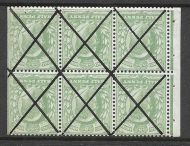 MB1au ½d Green De La Rue  St Andrews Inv booklet pane UNMOUNTED MINT MNH