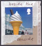 PM15 2008 sg2848 Beside The Seaside 1st class stamp from booklet - Self Adhesive