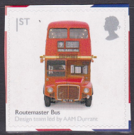 PM16 2009 Sg2912 Routemaster Bus 1st class stamp out of booklet - self adhesive